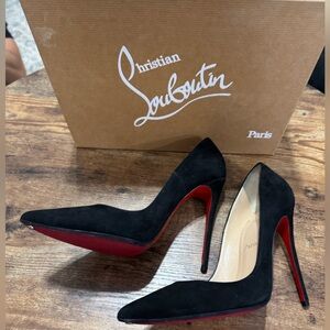 Christian Loubouitin So Kate 120 Suede Heel Pumps 37.5